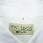 THE IRISH LINEN リネン 長袖シャツ XL ホワイト アイリッシュリネン 麻100% アイルランド製