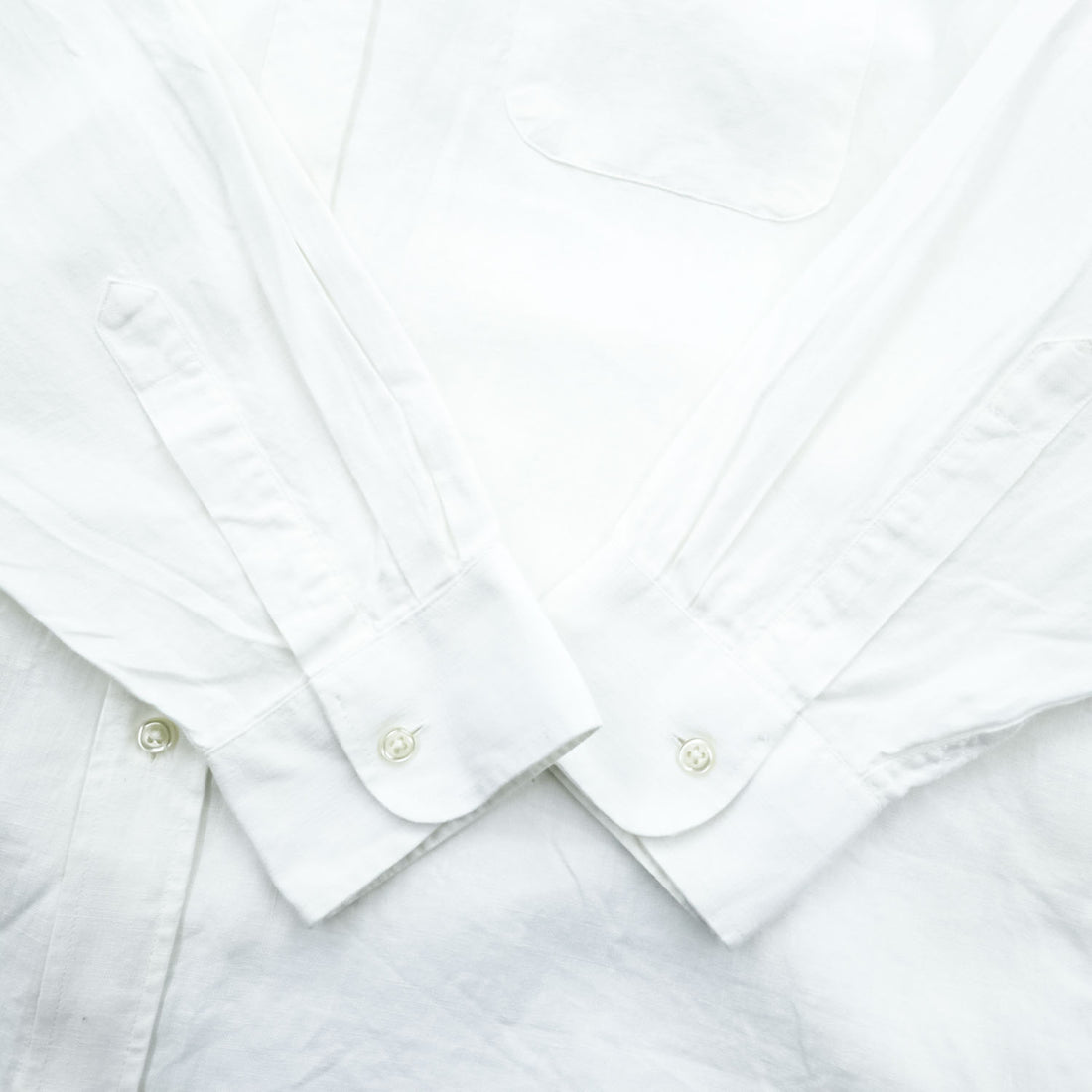 THE IRISH LINEN リネン 長袖シャツ XL ホワイト アイリッシュリネン 麻100% アイルランド製