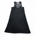 Denim & Supply Ralph Lauren Crochet Knit Tank Dress Black Sleeveless Mesh Boho Size S
