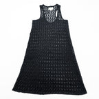 Denim & Supply Ralph Lauren Crochet Knit Tank Dress Black Sleeveless Mesh Boho Size S