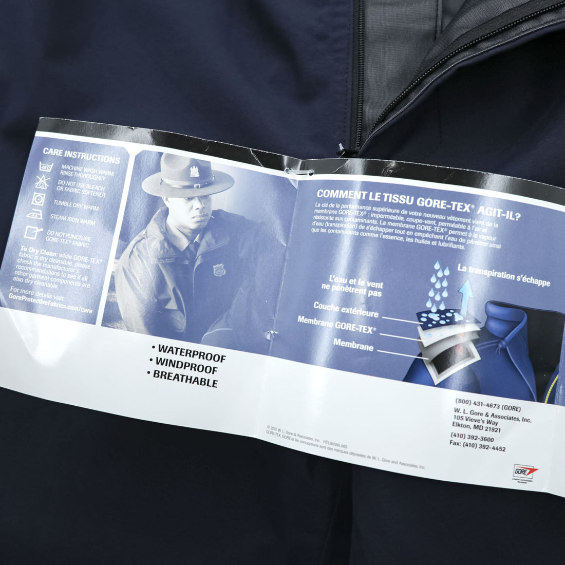 LOGISTIK カナダ製 GORE-TEX シェル レインパンツ M ネイビー 防水 ゴアテックス 未使用品