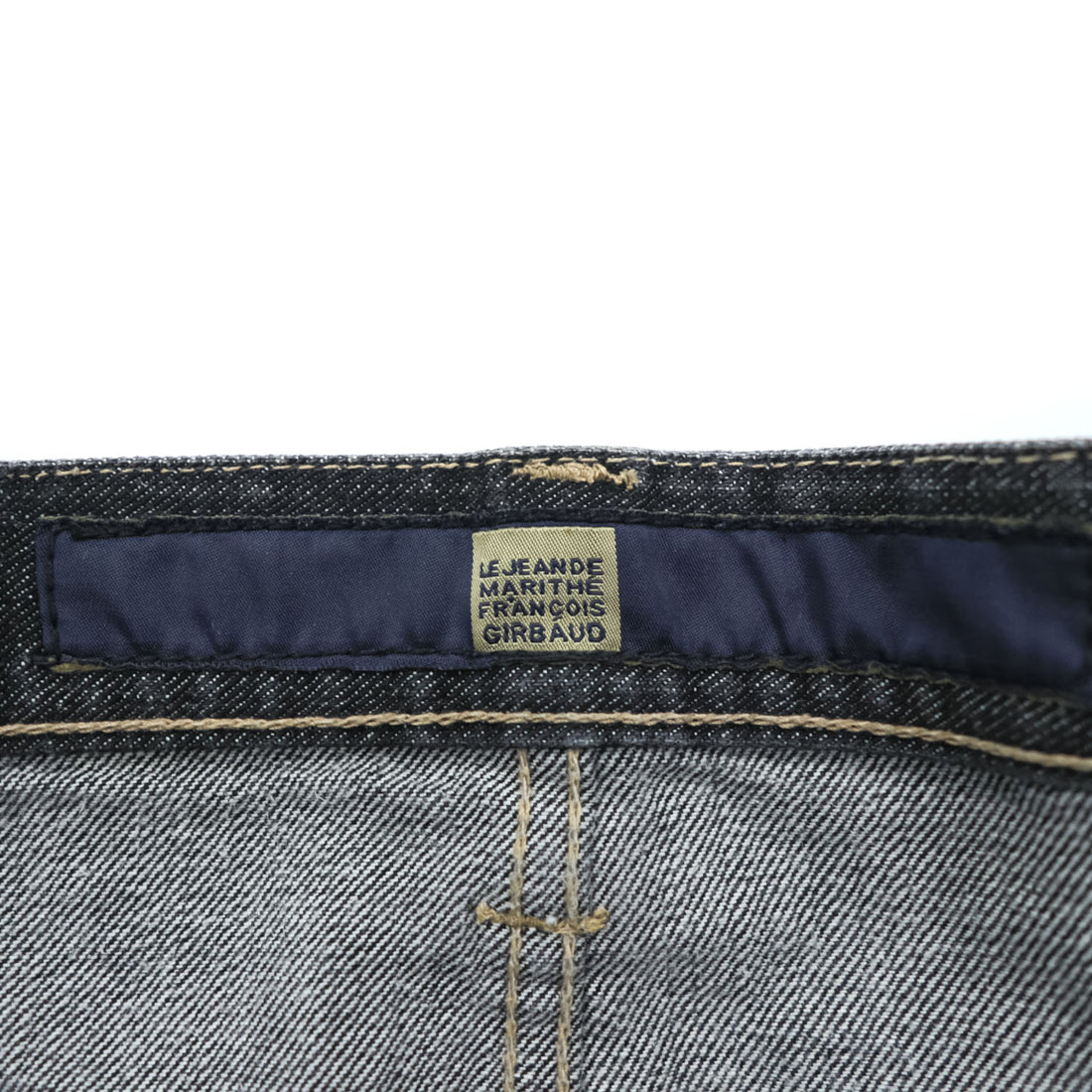 Marithe Francois Girbaud 90s Vintage Shuttle Tape Denim Cargo Pants Black Yellow Baggy Wide Leg W42 Y2K
