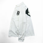 Polo Ralph Lauren Oxford Shirt, Size L, White, Skull Numbering Patch, Unused