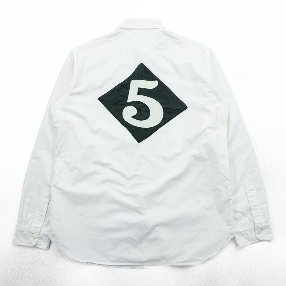 Polo Ralph Lauren Oxford Shirt, Size L, White, Skull Numbering Patch, Unused