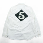 Polo Ralph Lauren Oxford Shirt, Size L, White, Skull Numbering Patch, Unused