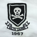Polo Ralph Lauren Oxford Shirt, Size L, White, Skull Numbering Patch, Unused