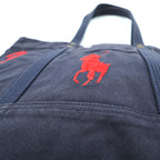 Polo Ralph Lauren Big Pony Tote Bag, Navy Canvas, Vintage Finish