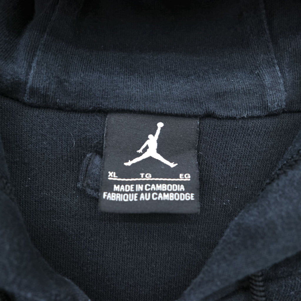 JORDAN BRAND (NIKE) Zip Up Hoodie XL ~ Black 413926-010