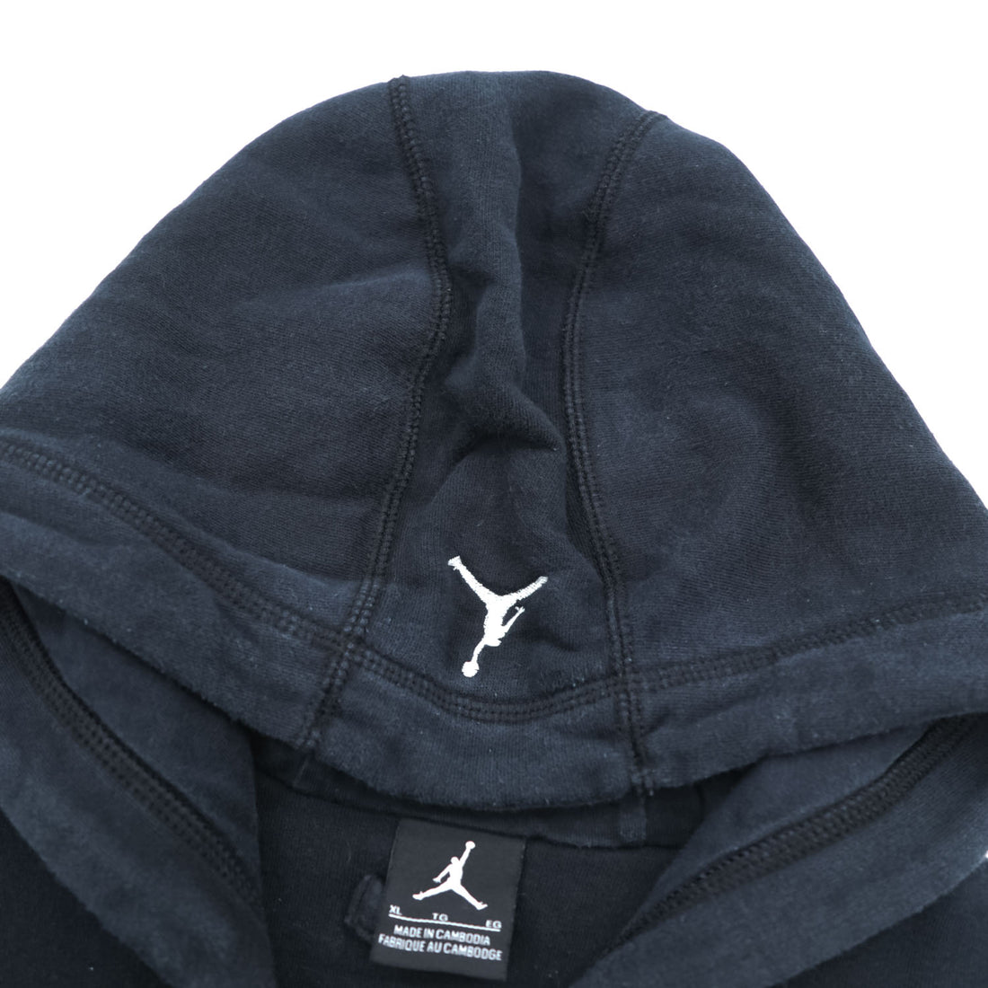 JORDAN BRAND (NIKE) Zip Up Hoodie XL ~ Black 413926-010