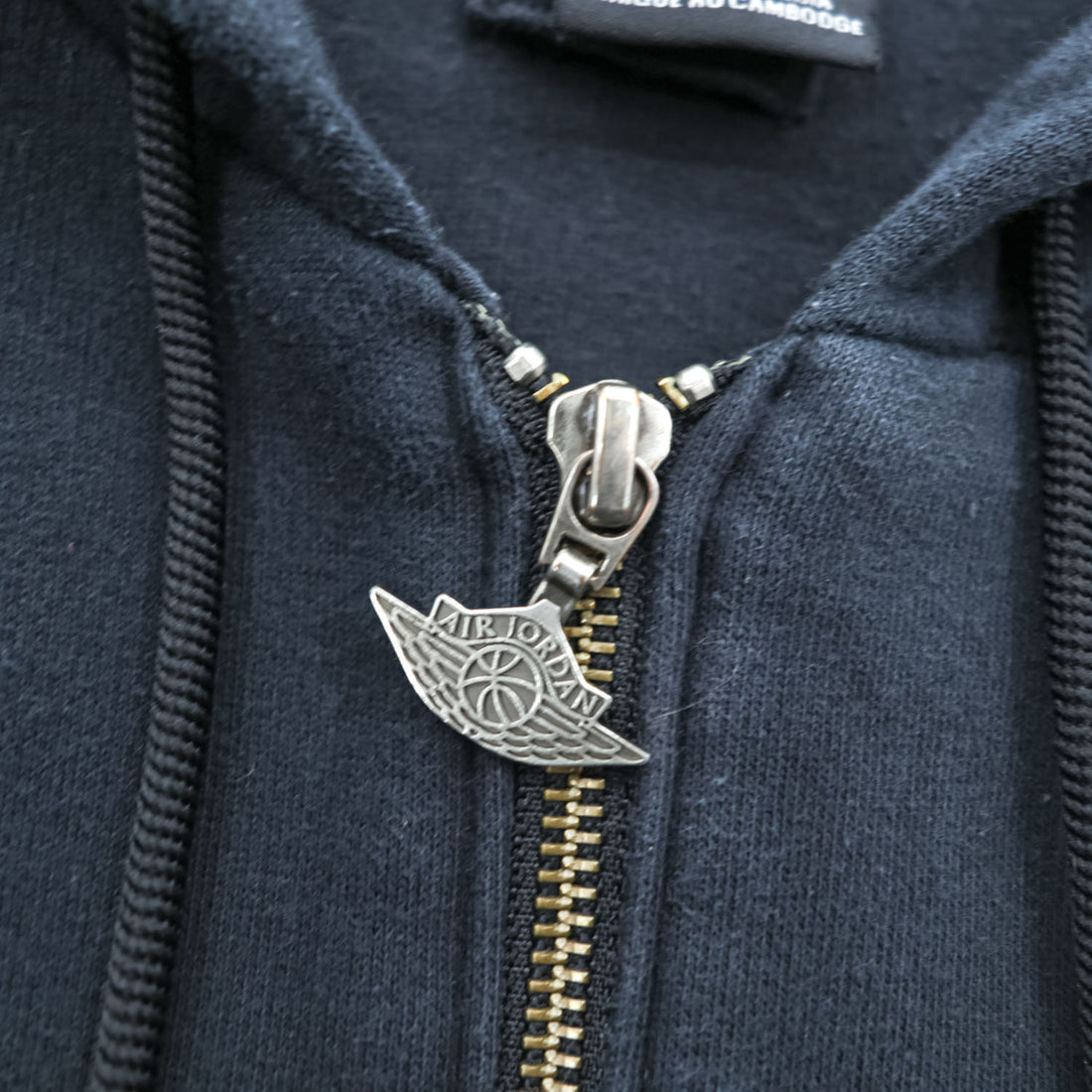 JORDAN BRAND (NIKE) Zip Up Hoodie XL ~ Black 413926-010