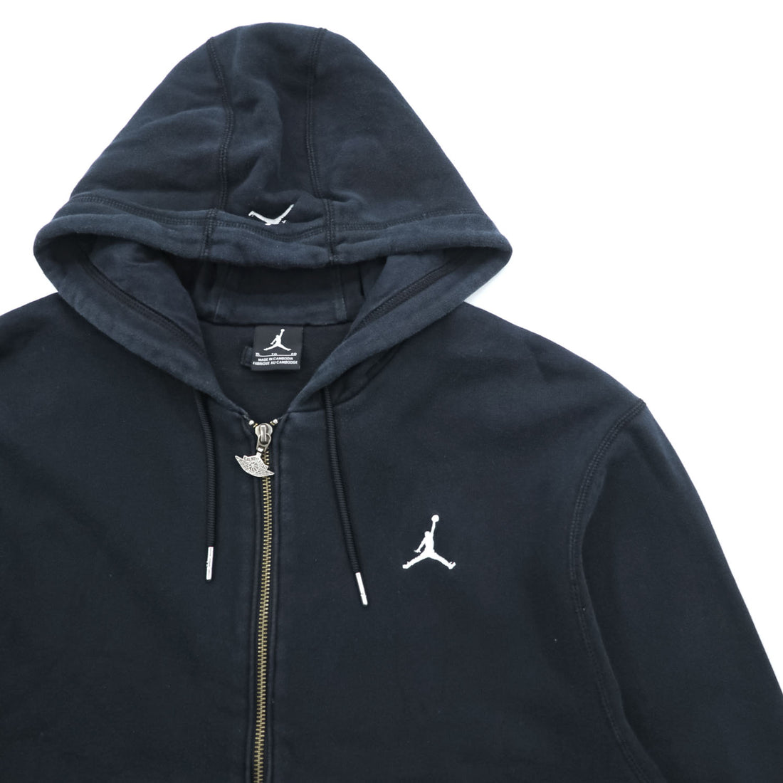 JORDAN BRAND (NIKE) Zip Up Hoodie XL ~ Black 413926-010