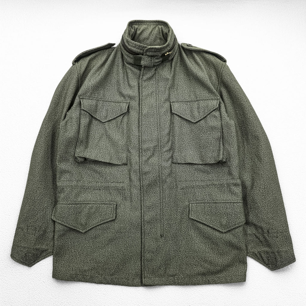 United Carr by Buzz Rickson's Power Equipment M-65 Style Field Jacket Olive Gray Hooded Size S