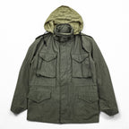 United Carr by Buzz Rickson's Power Equipment M-65 Style Field Jacket Olive Gray Hooded Size S
