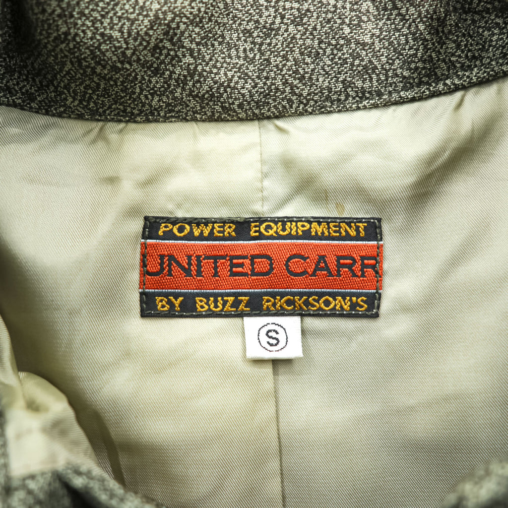 United Carr by Buzz Rickson's Power Equipment M-65 Style Field Jacket Olive Gray Hooded Size S