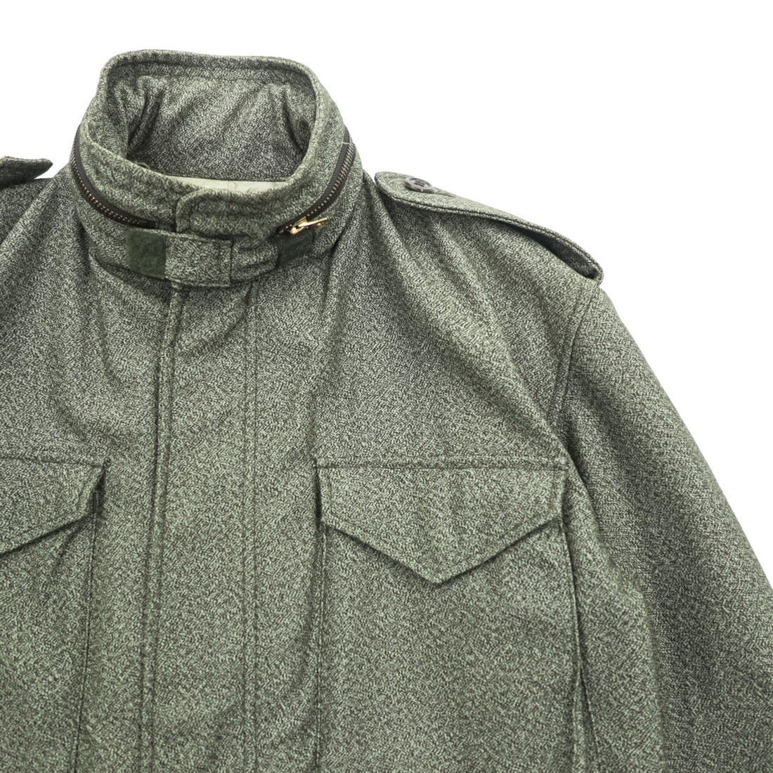 United Carr by Buzz Rickson's Power Equipment M-65 Style Field Jacket Olive Gray Hooded Size S