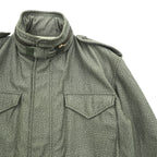 United Carr by Buzz Rickson's Power Equipment M-65 Style Field Jacket Olive Gray Hooded Size S