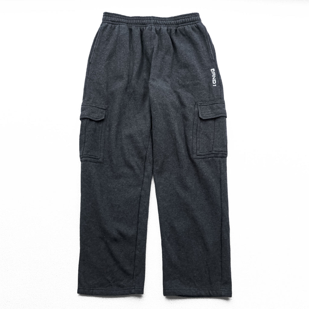 AND1 Cargo Pants Sweatpants L Grey Basketball