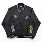 TOWNCRAFT Souvenir Jacket, Size L, Black, FREAK'S STORE Exclusive, Town Folk Art JAPAN, Tsutenkaku Tower Dragon Embroidery, IDEAL Zipper, 221-1531