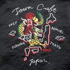 TOWNCRAFT Souvenir Jacket, Size L, Black, FREAK'S STORE Exclusive, Town Folk Art JAPAN, Tsutenkaku Tower Dragon Embroidery, IDEAL Zipper, 221-1531
