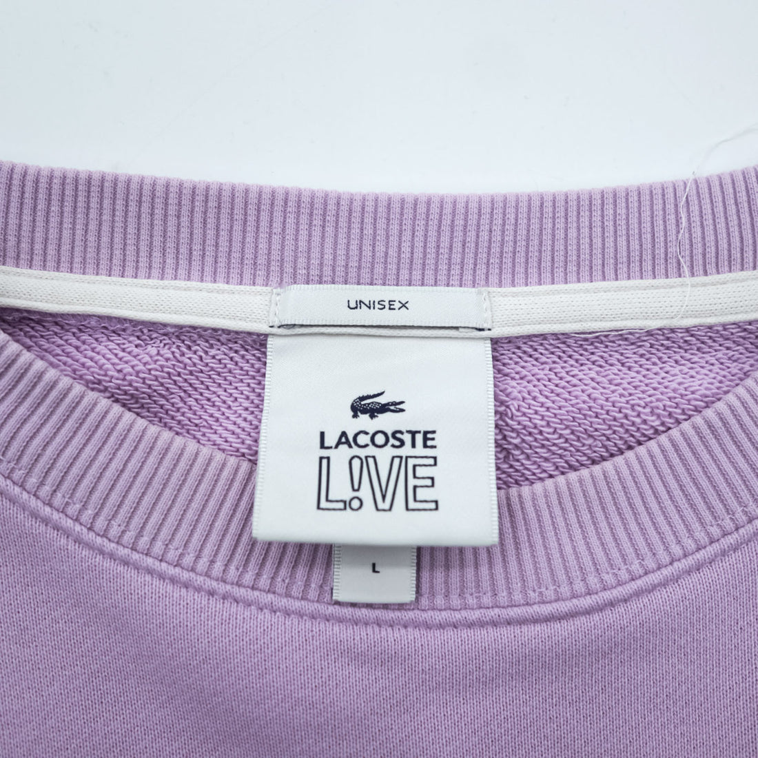 LACOSTE Reverse Weave Sweatshirt, Size L, Purple, LIVE, Unisex, SH8054