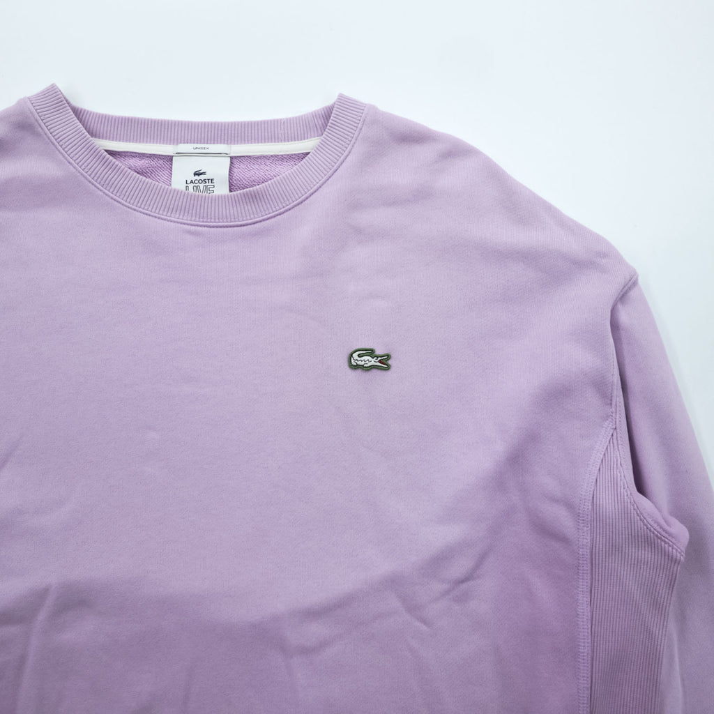 LACOSTE Reverse Weave Sweatshirt, Size L, Purple, LIVE, Unisex, SH8054