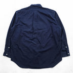 Ralph Lauren 90s Vintage BLAKE Long-Sleeve Button-Down Shirt, Size XL, Navy, Small Pony Logo Embroidery, Black