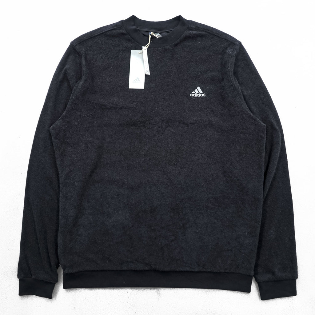 adidas terry cloth sweatshirt, size M, black, CORE CREW, Unused, HN4551