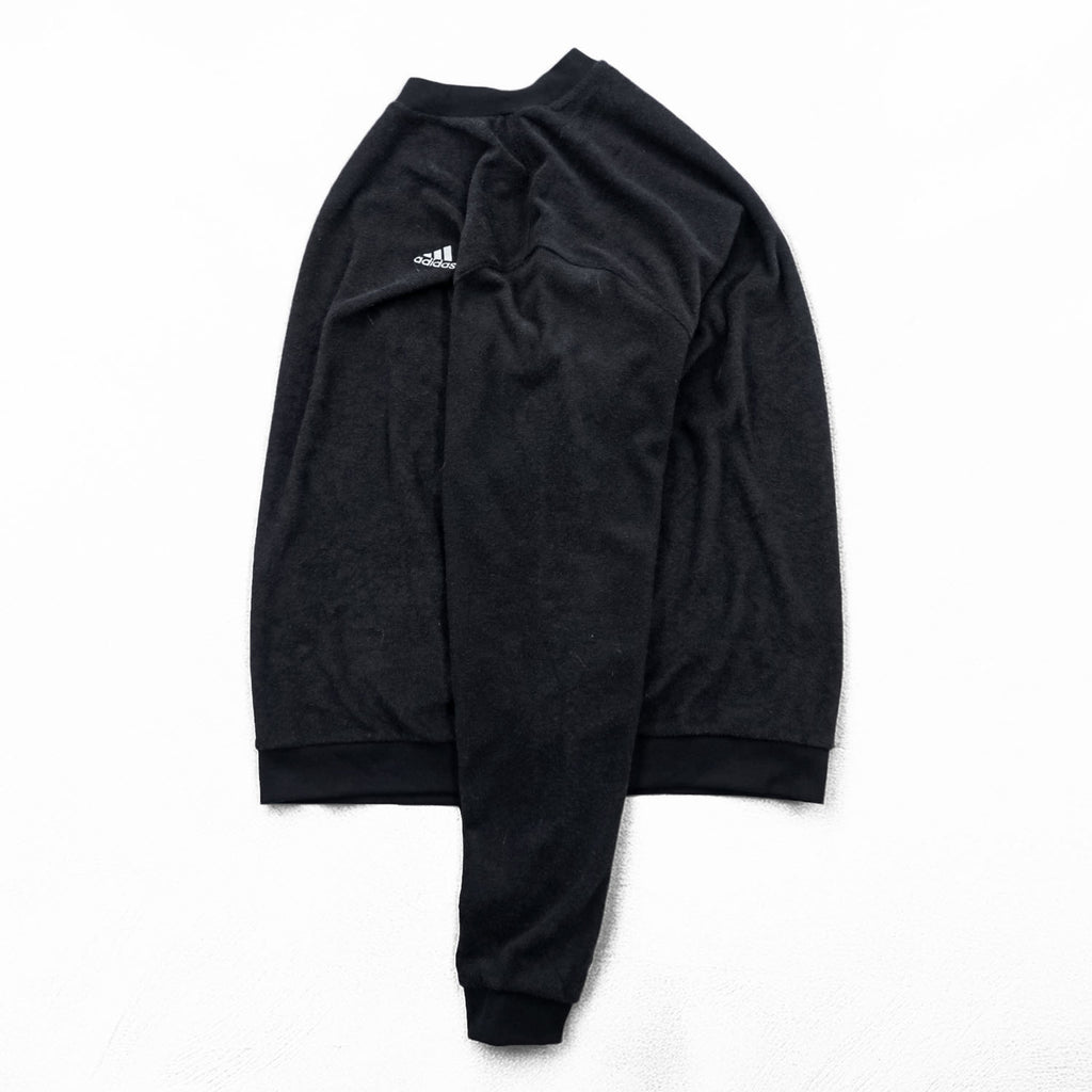 adidas terry cloth sweatshirt, size M, black, CORE CREW, Unused, HN4551