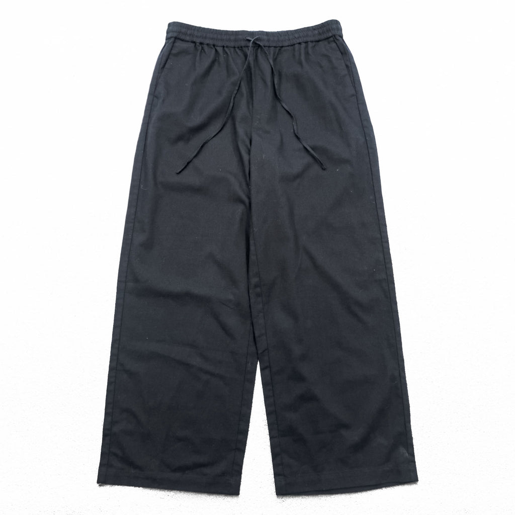 J.Crew Linen Cotton Easy Pants Black Drawstring Waist Wide Leg Casual Mens L