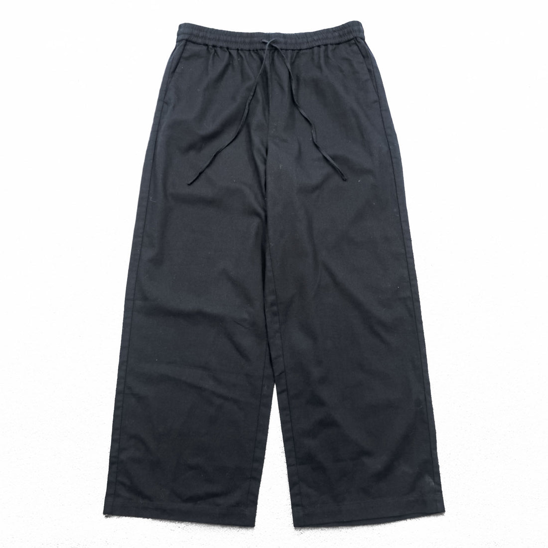 J.Crew Linen Cotton Easy Pants Black Drawstring Waist Wide Leg Casual Mens L