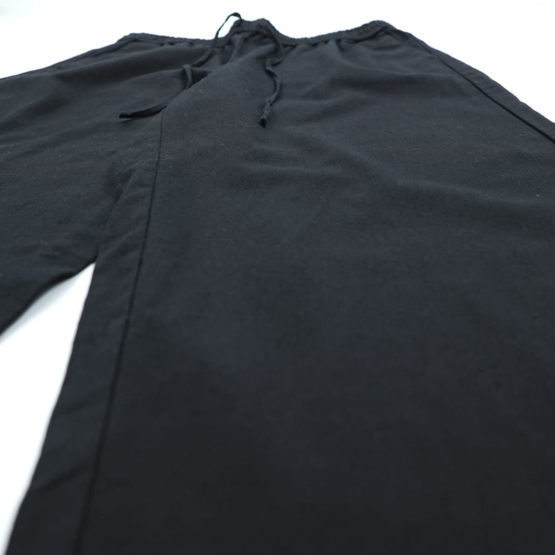 J.Crew Linen Cotton Easy Pants Black Drawstring Waist Wide Leg Casual Mens L