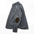 PENDLETON Long-Sleeve Flannel Shirt, Size XL, Grey, TRAIL SHIRT, Leather Elbow Patches