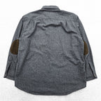 PENDLETON Long-Sleeve Flannel Shirt, Size XL, Grey, TRAIL SHIRT, Leather Elbow Patches