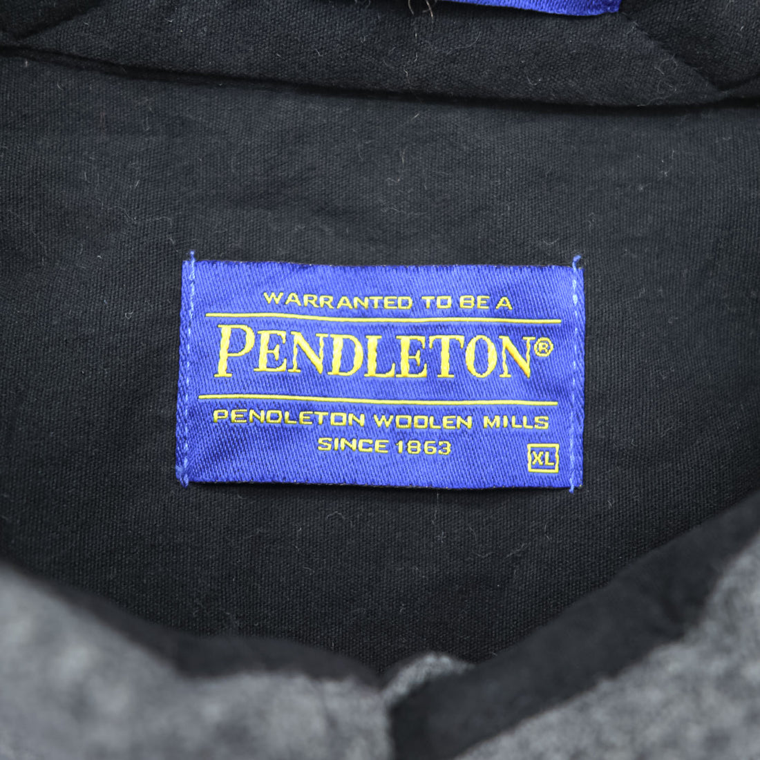 PENDLETON Long-Sleeve Flannel Shirt, Size XL, Grey, TRAIL SHIRT, Leather Elbow Patches