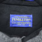 PENDLETON Long-Sleeve Flannel Shirt, Size XL, Grey, TRAIL SHIRT, Leather Elbow Patches
