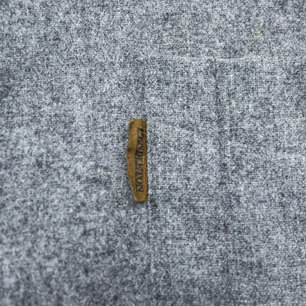 PENDLETON Long-Sleeve Flannel Shirt, Size XL, Grey, TRAIL SHIRT, Leather Elbow Patches