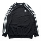 adidas Originals Sweatshirt, Size 2XL, Black, Prime Blue, 3-Striped Trefoil logo, GU8210
