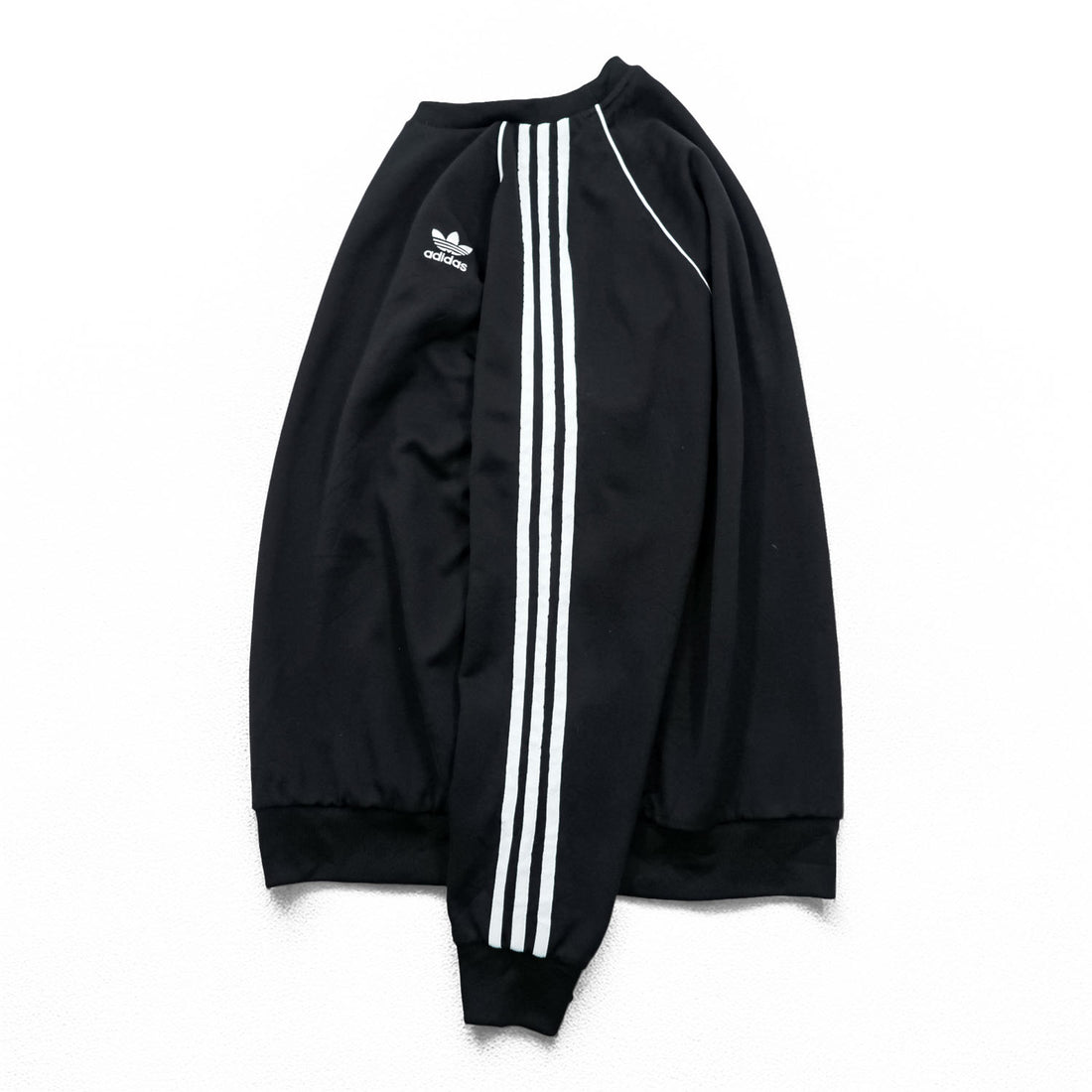 adidas Originals Sweatshirt, Size 2XL, Black, Prime Blue, 3-Striped Trefoil logo, GU8210
