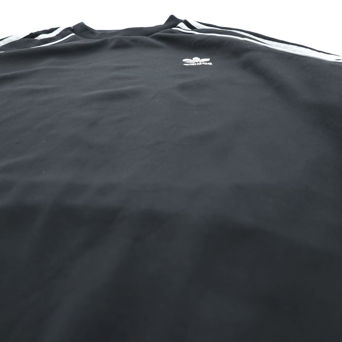 adidas Originals Sweatshirt, Size 2XL, Black, Prime Blue, 3-Striped Trefoil logo, GU8210