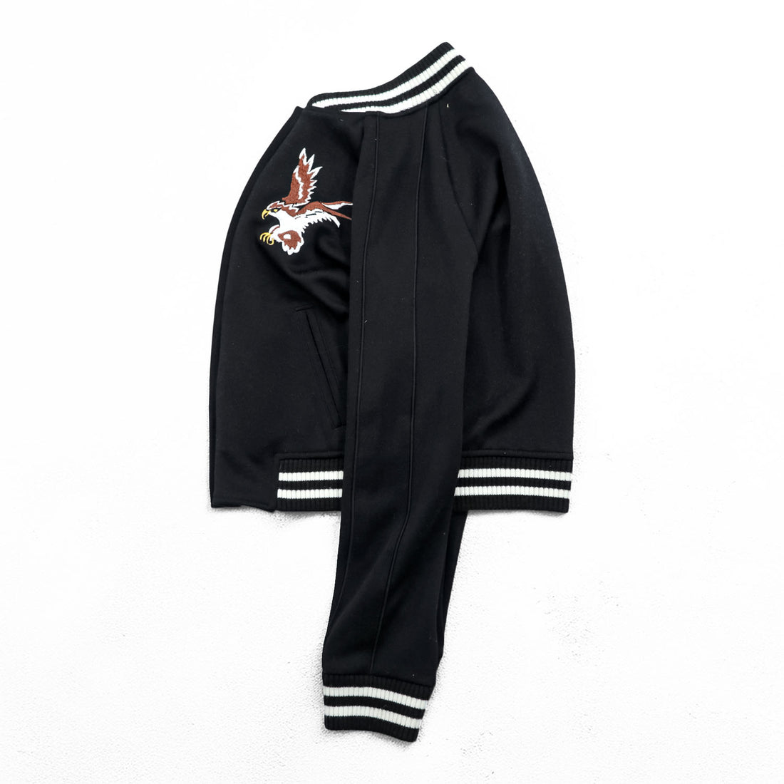 DENIM & SUPPLY RALPH LAUREN Souvenir Jacket, Size S, Black, Tiger and Eagle Embroidery, Snap Buttons