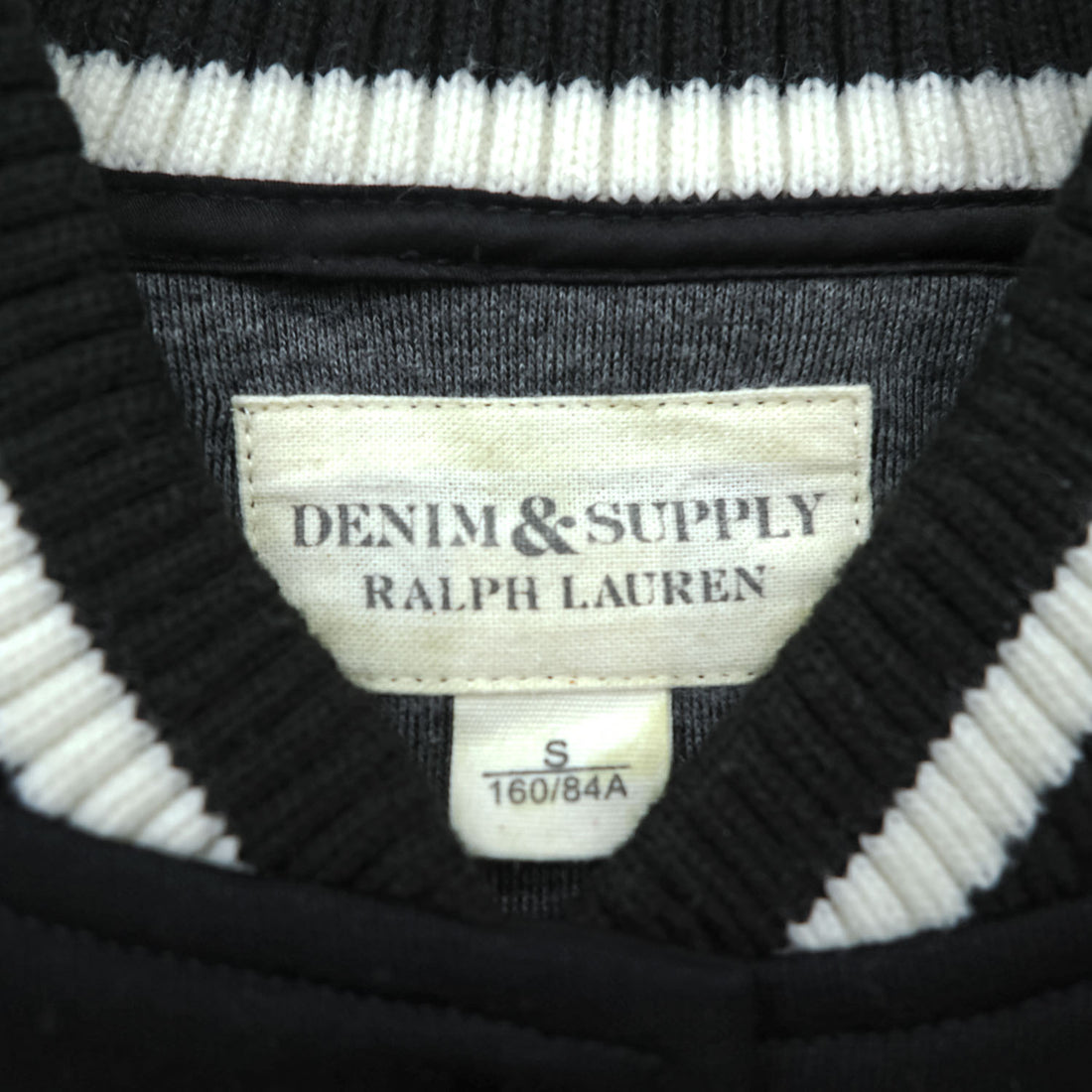 DENIM & SUPPLY RALPH LAUREN Souvenir Jacket, Size S, Black, Tiger and Eagle Embroidery, Snap Buttons