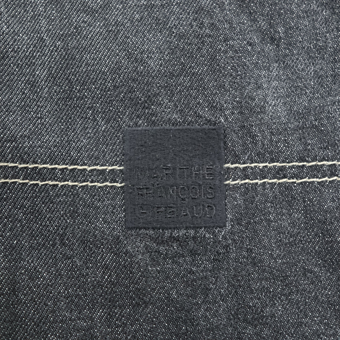 Marithe Francois Girbaud Wide Leg Denim Jeans Dark Indigo Contrast Stitch 32M Baggy