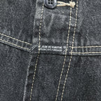 Marithe Francois Girbaud Wide Leg Denim Jeans Dark Indigo Contrast Stitch 32M Baggy