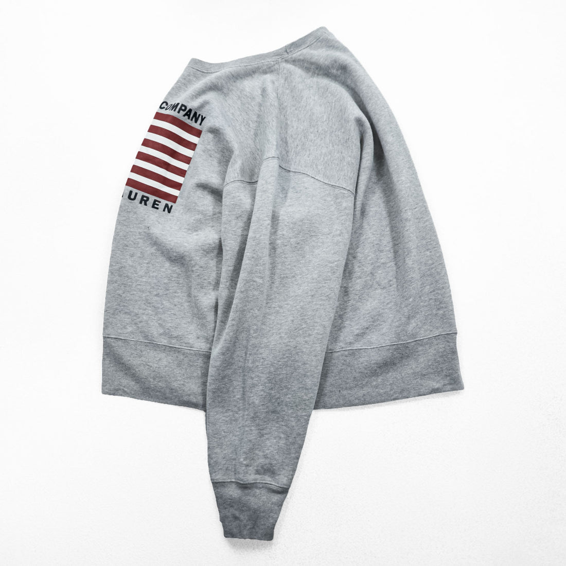 Polo Ralph Lauren POLO JEANS CO. 90s Vintage Stars and Stripes Logo Print Sweatshirt L Gray