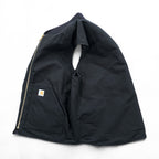 carhartt ダック 中綿 ワークベスト 2XL ブラック キルティング ジップアップ V01 ビッグサイズ