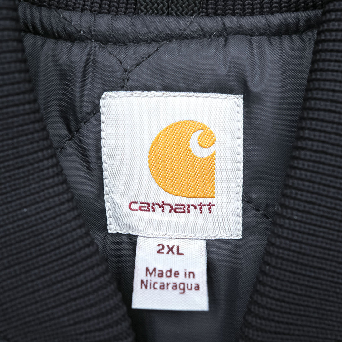carhartt ダック 中綿 ワークベスト 2XL ブラック キルティング ジップアップ V01 ビッグサイズ