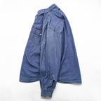 HARLEY DAVIDSON Denim Long-Sleeve Western Shirt, Size XL, Blue, Snap Button