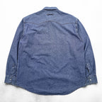 HARLEY DAVIDSON Denim Long-Sleeve Western Shirt, Size XL, Blue, Snap Button
