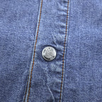 HARLEY DAVIDSON Denim Long-Sleeve Western Shirt, Size XL, Blue, Snap Button