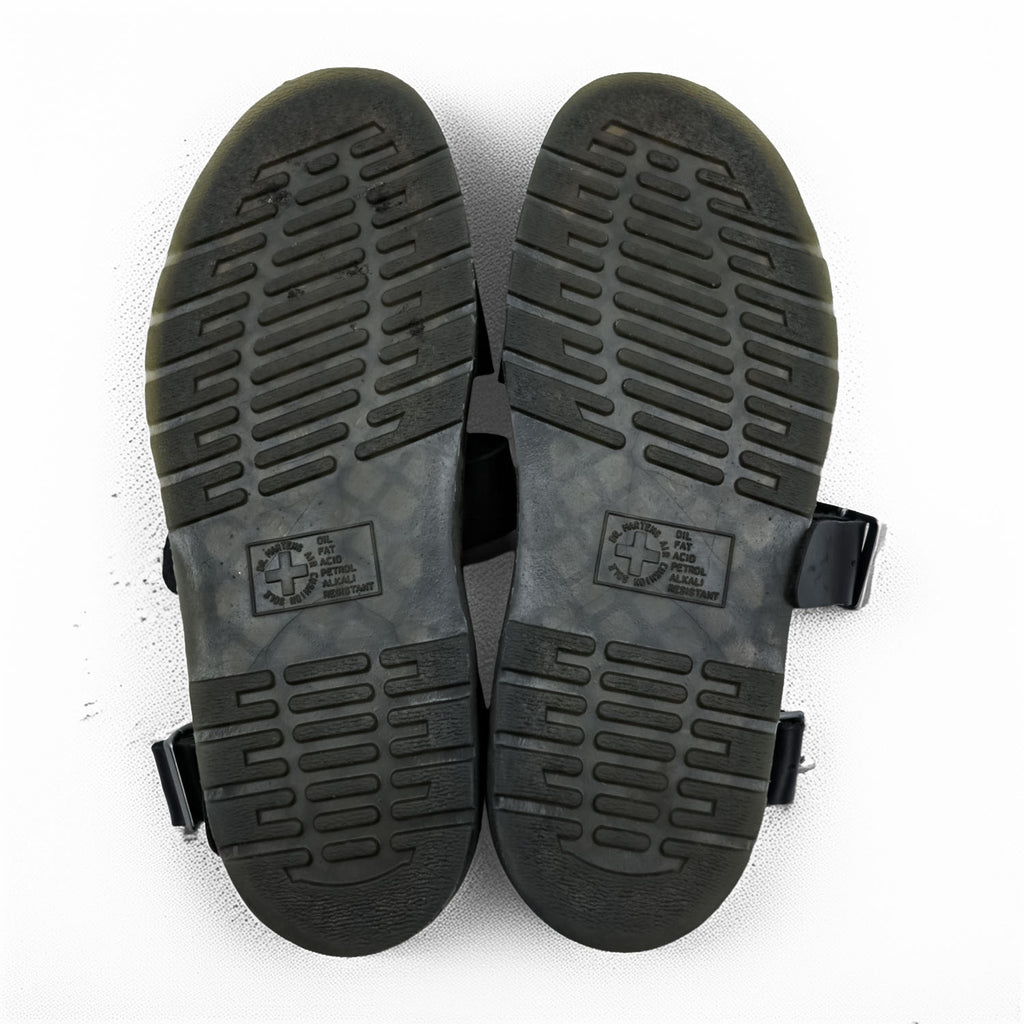 Dr. Martens Gryphon Black Leather Strap Sandals UK8 EU43 US10 Mens